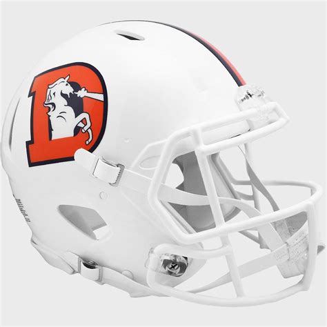 Denver Broncos On-Field Alternate Snowcapped Riddell Full Size Authentic Speed Helmet White ...