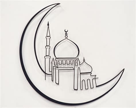 Mosque Islamic Metal Wall Art Masjid Wall Art Islamic Wall - Etsy