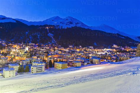 Switzerland, Davos, view of city stock photo