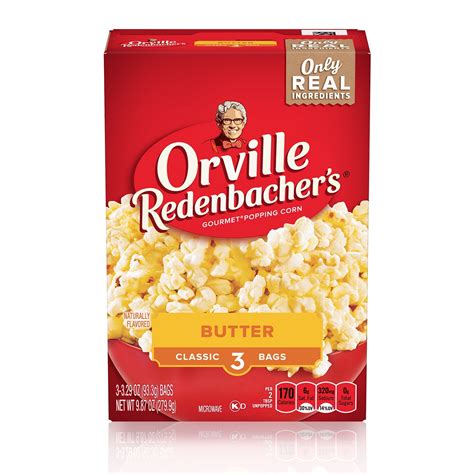 Orville Redenbacher's Butter Microwave Popcorn, 3.29 Oz, 3 Ct - Walmart.com - Walmart.com