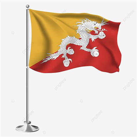 Bhutan Flag Vector Hd Images, The National Flag Of Bhutan, Bhutan ...