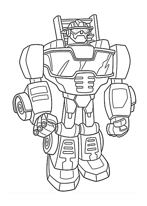 Heatwave bot coloring pages for kids, printable free - Rescue bots Transformers Rescue Bots ...