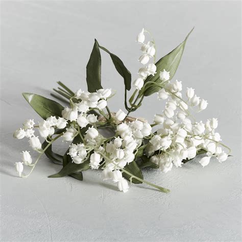 Artificial Lily of the Valley White Bundle 28cm | Artificial flowers and plants, Artificial ...