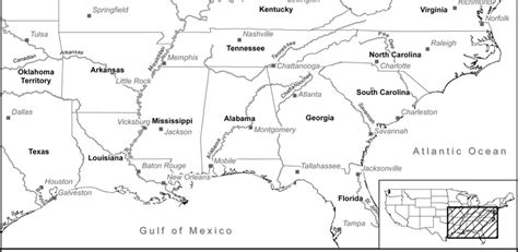 Blank Map Of United States During Civil War - United States Map