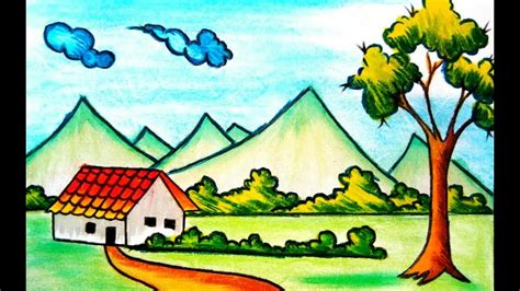 Scenery Drawing For Kids at GetDrawings | Free download