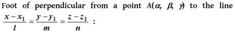 What is the Foot of a Perpendicular Line? - CBSE Library