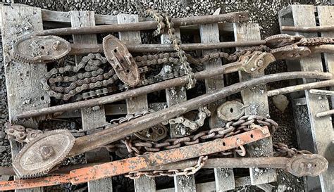 Used Assorted Chain Tong Pipe Wrenches for Sale in Mifflinburg, PA Warehouse @ EWD Yard