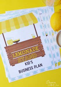 Kid's Lemonade Stand Business Plan | Free printable!