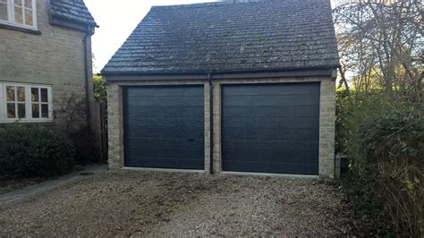 Pair of iso20 Sectional Garage Doors in RAL 7016 - Elite GD