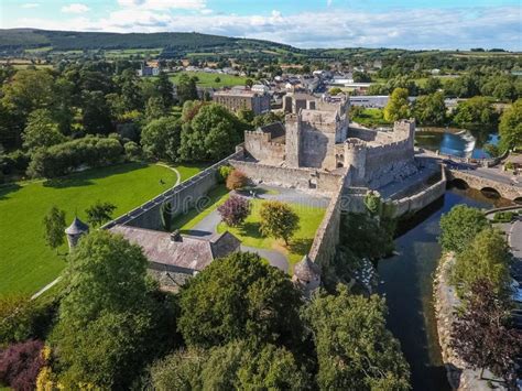 Aerial View. Cahir Castle. County Tipperary. Ireland Stock Image - Image of defense, exterior ...