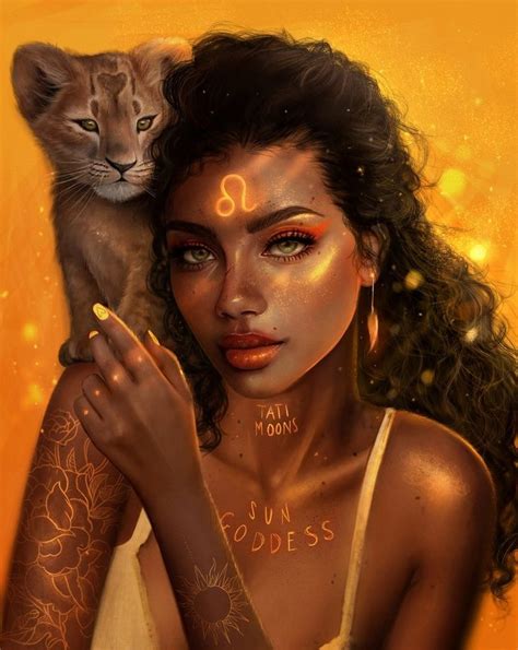 Leo, an art print by Tati MoonS - INPRNT | Zodiac leo art, Black girl ...