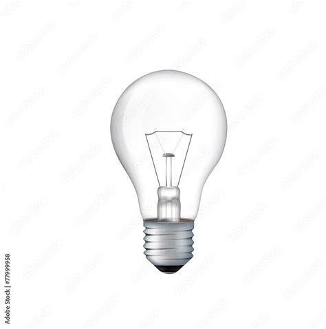 Turned off electric light bulb isolated on white background Stock Vector | Adobe Stock