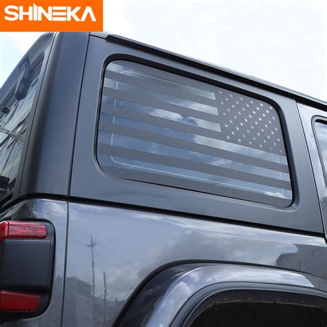 For Jeep Wrangler JL Window Decal American Flag Sticker Rear Window 2018-2020 | eBay