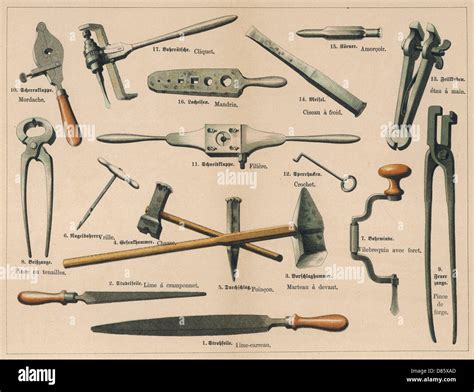 Blacksmith Tools 1875 Stock Photo - Alamy