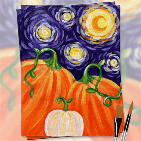 Paint and Sip in Riverside, CA - "Pumpkin Night" at Cravin' Crab Haus