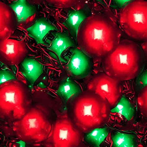 Red and Green Christmas Lights · Creative Fabrica