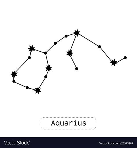 Aquarius constellation horoscope zodiac sign Vector Image