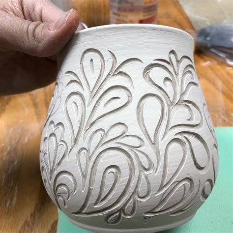 Leslie on Instagram: “Carving happening this week - Wax Carving | Pottery designs, Pottery ...