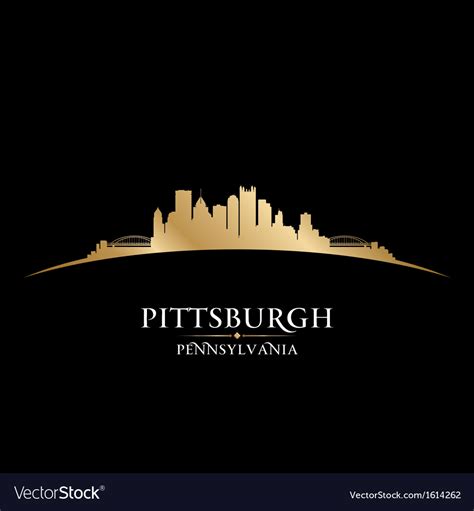 Pittsburgh pennsylvania city skyline silhouette Vector Image