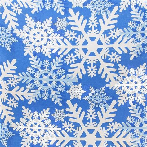 JAM PaperÂ® Christmas Wrapping Paper - 25 Sq Ft - Blue Snowflakes Design Gift Wrap - Roll Sold ...