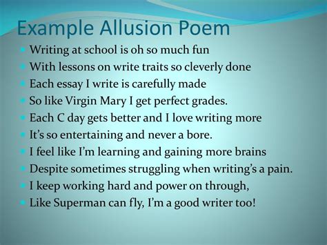 52 examples of allusion poetry