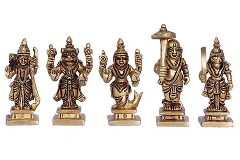 Artvarko Brass Dashavatara Dasavatharam of Lord Vishnu Statues Ten Incarnations Avatars Idol ...