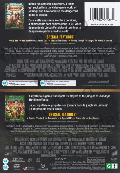 Jumanji (1995) / Jumanji - Welcome to the Jungle (Jumanji Double Feature) (Bilingual) on DVD Movie