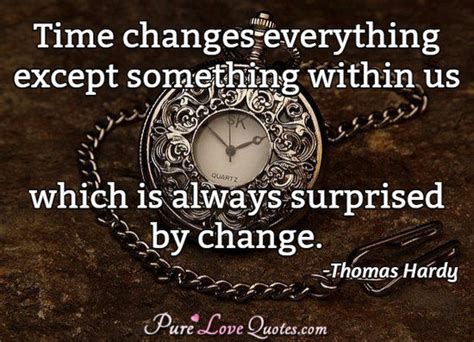 Time changes everything except something within us which is always surprised by... | PureLoveQuotes