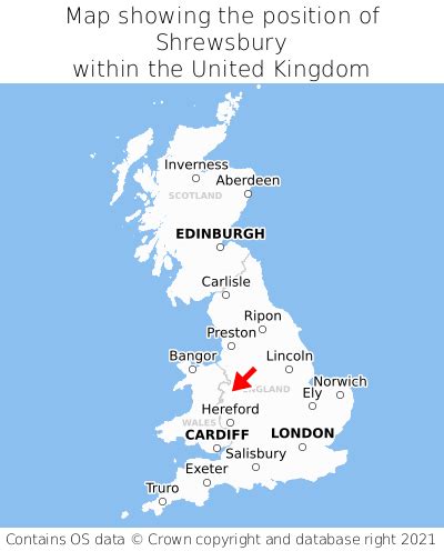 Where is Shrewsbury? Shrewsbury on a map