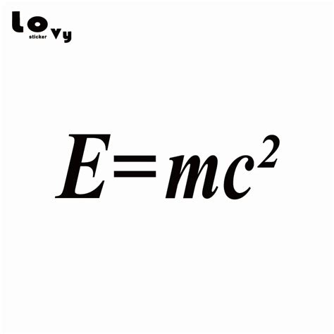 Einstein Famous Equation E=mc2 Physics Vinyl Car Sticker / Decal for ...