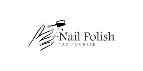 Nail polish logo icon with modern creative and unique concept design Premium Vector 12933528 ...