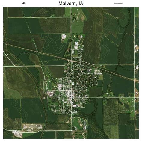 Aerial Photography Map of Malvern, IA Iowa