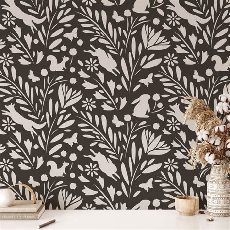 Forest Pattern Wall Stencil