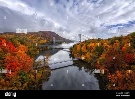 Bear Mountain Fall Fog - View Bear Mountain Bridge State Park during ...