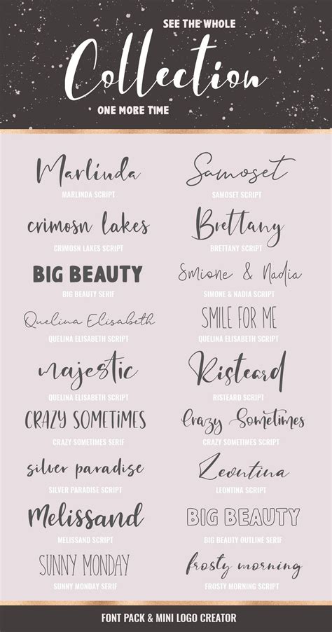 Font Pack & Mini Logo Creator | Aesthetic fonts, Font packs, Handwriting fonts