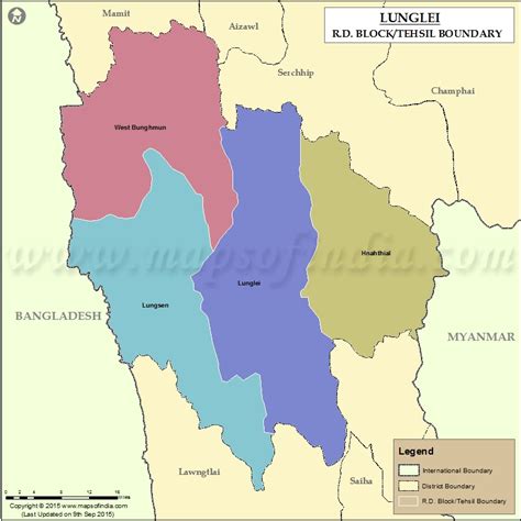 Lunglei Tehsil Map