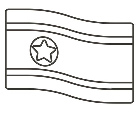 North Korea Flag coloring page - ColouringPages