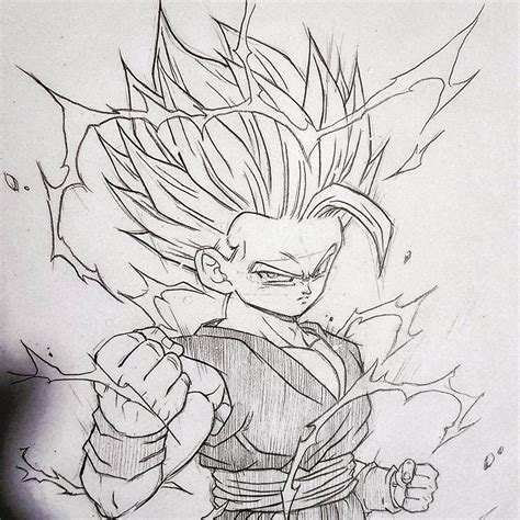 Goku Super Saiyan 2 Drawing at PaintingValley.com | Explore collection ...