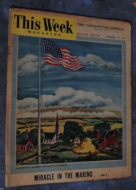 THIS WEEK Magazine Commercial Appeal Memphis,tn February 22, 1948 Makingmiracle - Etsy