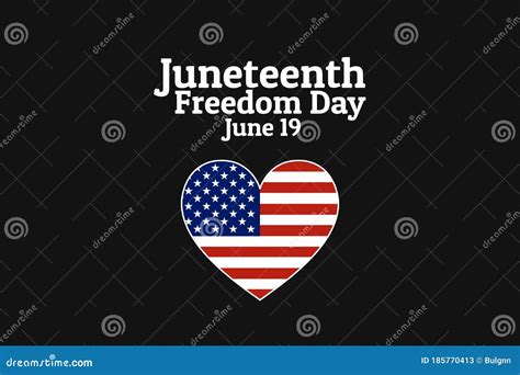 Juneteenth, Freedom Day. June 19. Holiday Concept Stock Vector ...