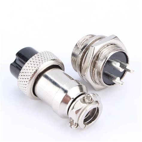 M16 16mm 3 Pin Screw Type Electrical Aviation Plug Socket Connector New-in Connectors from ...