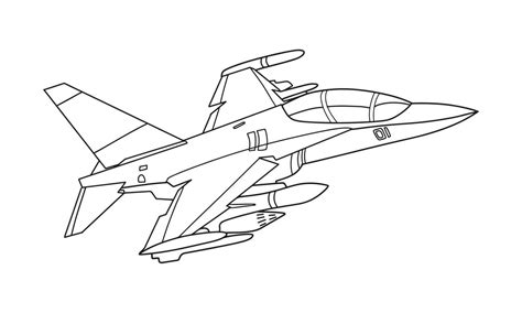 Airplane Drawing line art vector illustration for coloring book. Cartoon Aeroplane drawing for ...