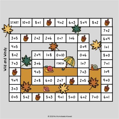 Fall Addition and Subtraction to 10 Games - Made By Teachers