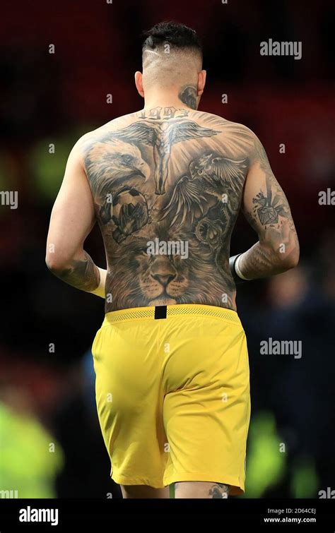 Manchester City goalkeeper Ederson shows his tattoos Stock Photo - Alamy