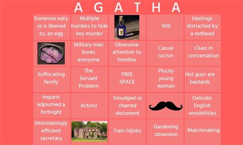 Annotated Agatha Christie Bingo | bookriot
