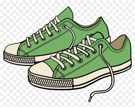 Green Sneakers Png Clipart - Clip Art Running Shoes - Free Transparent PNG Clipart Images Download