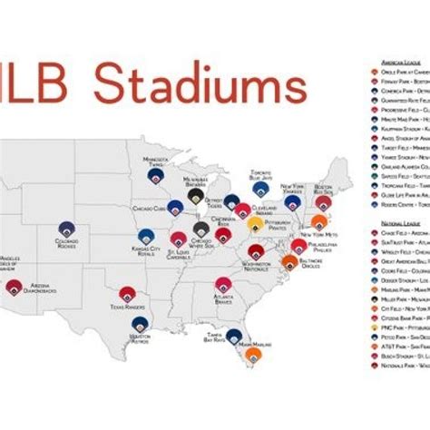 Printable Map Of Mlb Stadiums - Printable Maps