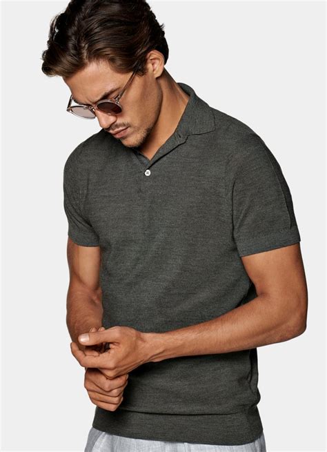 Dark Green Polo Shirt | Pure Merino Wool | Suitsupply Online Store