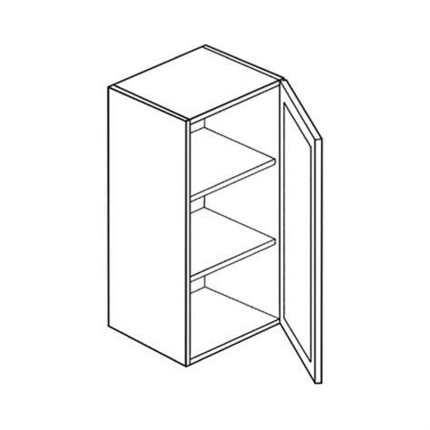 Modern | White - Single Door Wall Cabinet | WHG Cabinets