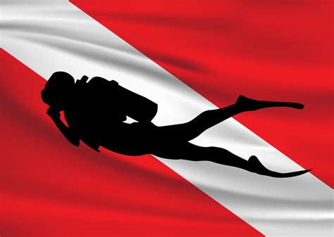 Vector Dive Flag And Diver Icon 117752 Vector Art at Vecteezy